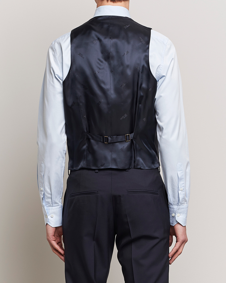 Herre | Dressjakker | Oscar Jacobson | Carlo Wool Waistcoat Navy