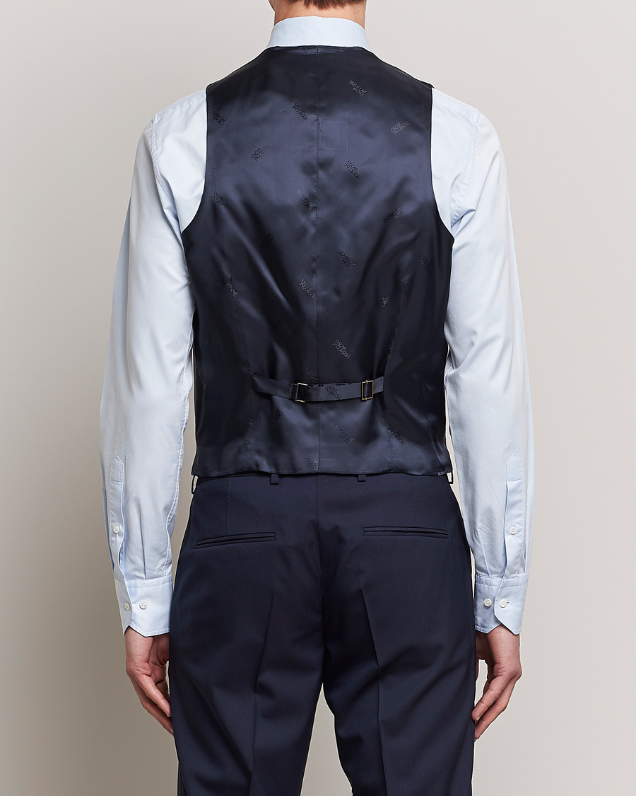 Herre | Dressjakker | Oscar Jacobson | Carlo Wool Waistcoat Blue