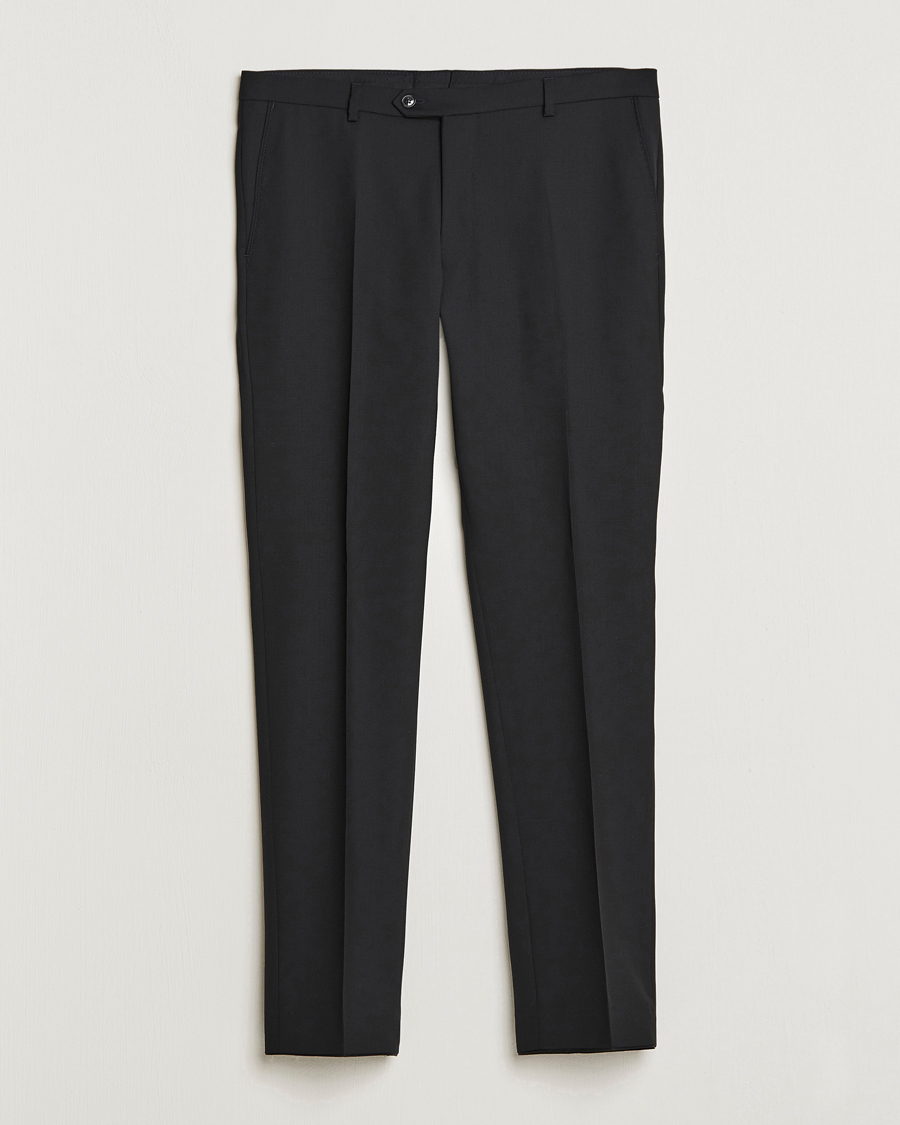 Herre | Bukser | Oscar Jacobson | Denz Wool Trousers Black
