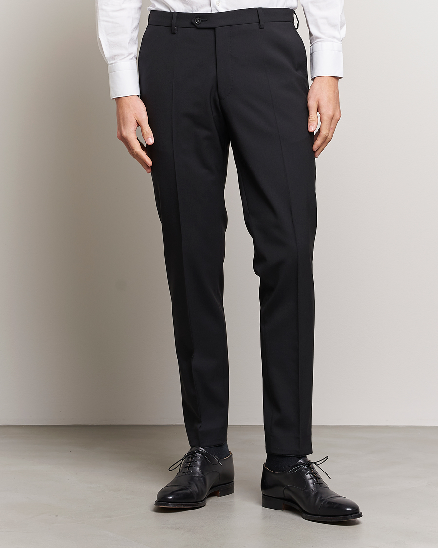 Herre | Oscar Jacobson | Oscar Jacobson | Denz Wool Trousers Black