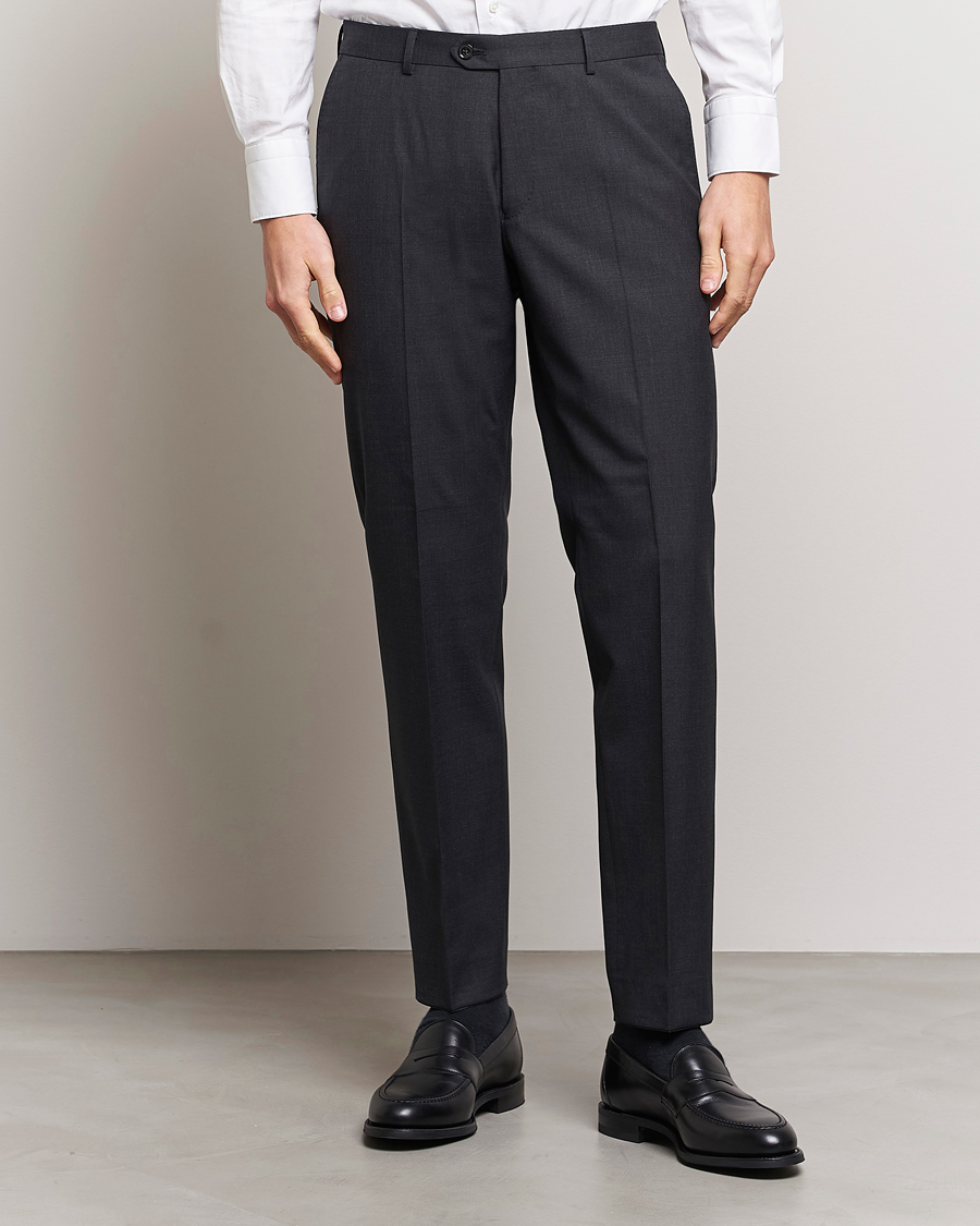 Herre | Avdelinger | Oscar Jacobson | Diego Wool Trousers Grey