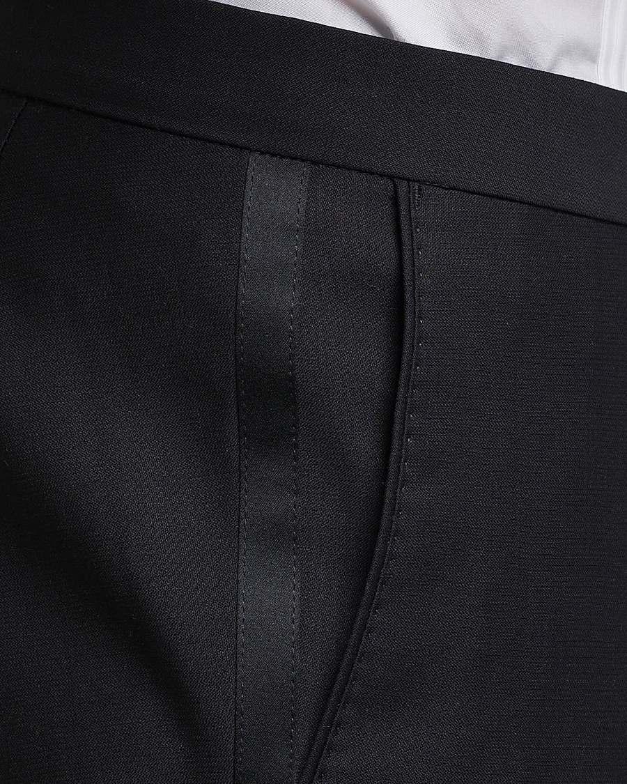 Herre | Dressjakker | Oscar Jacobson | Elder Wool Tuxedo Blazer Black