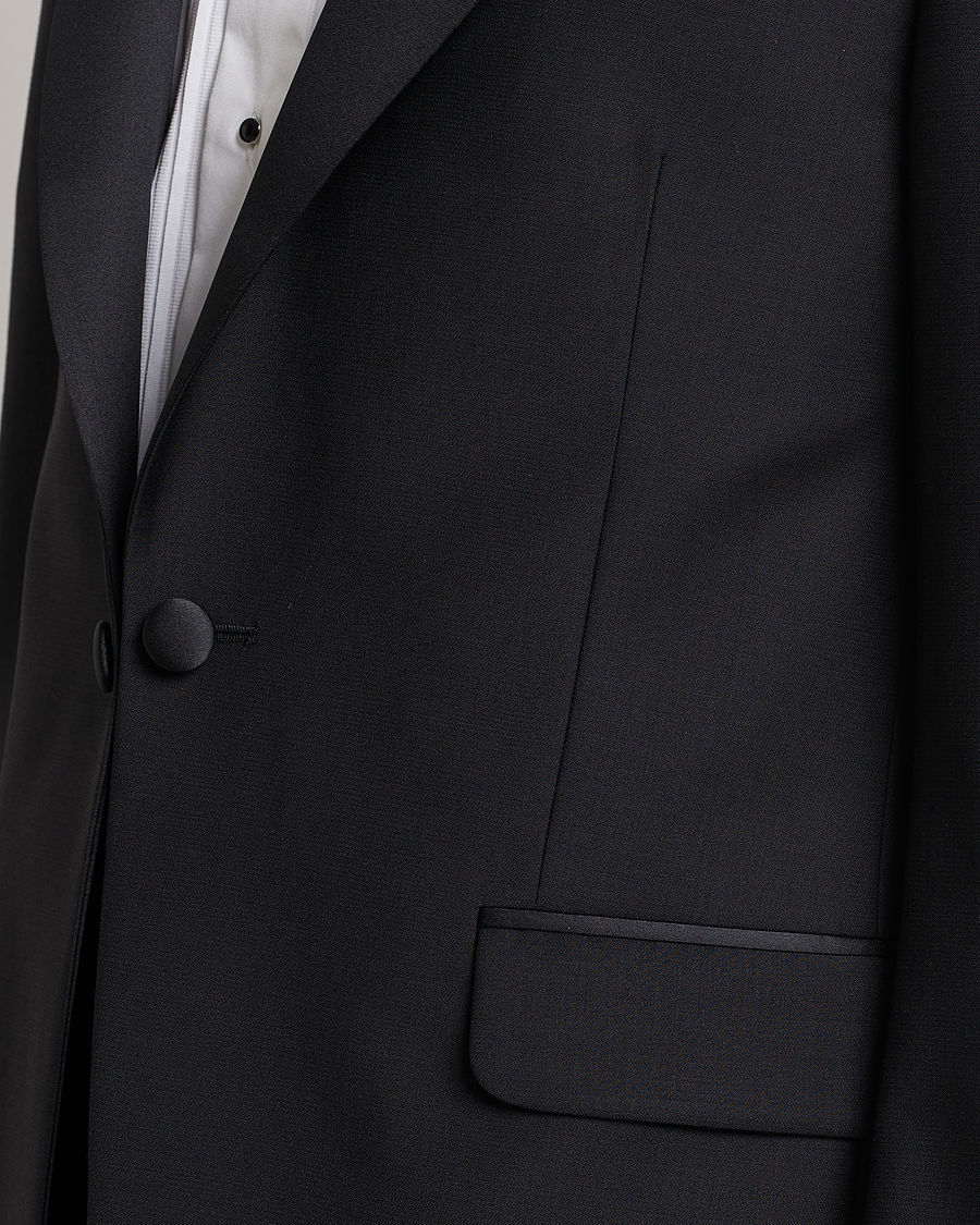 Herre | Dressjakker | Oscar Jacobson | Frampton Wool Tuxedo Blazer Black