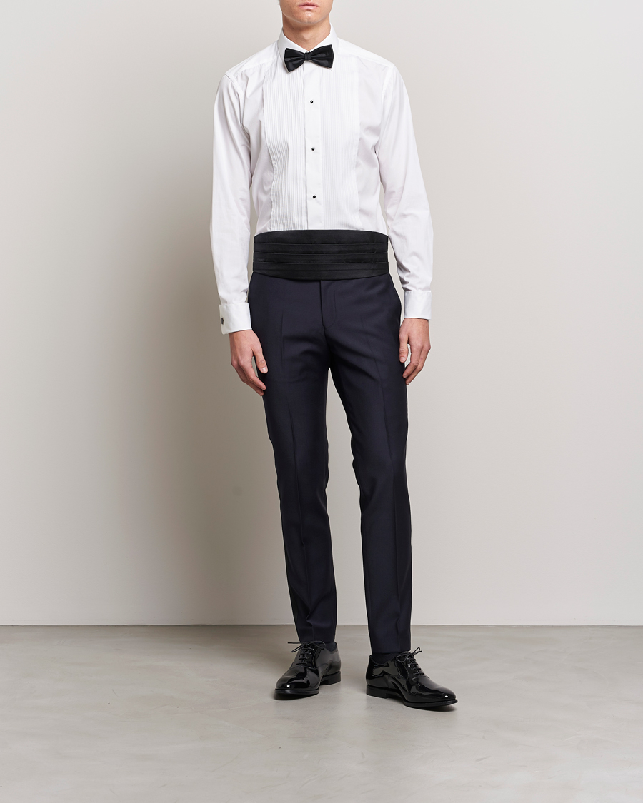 Herre | Bukser | Oscar Jacobson | Duke Wool Trousers Navy