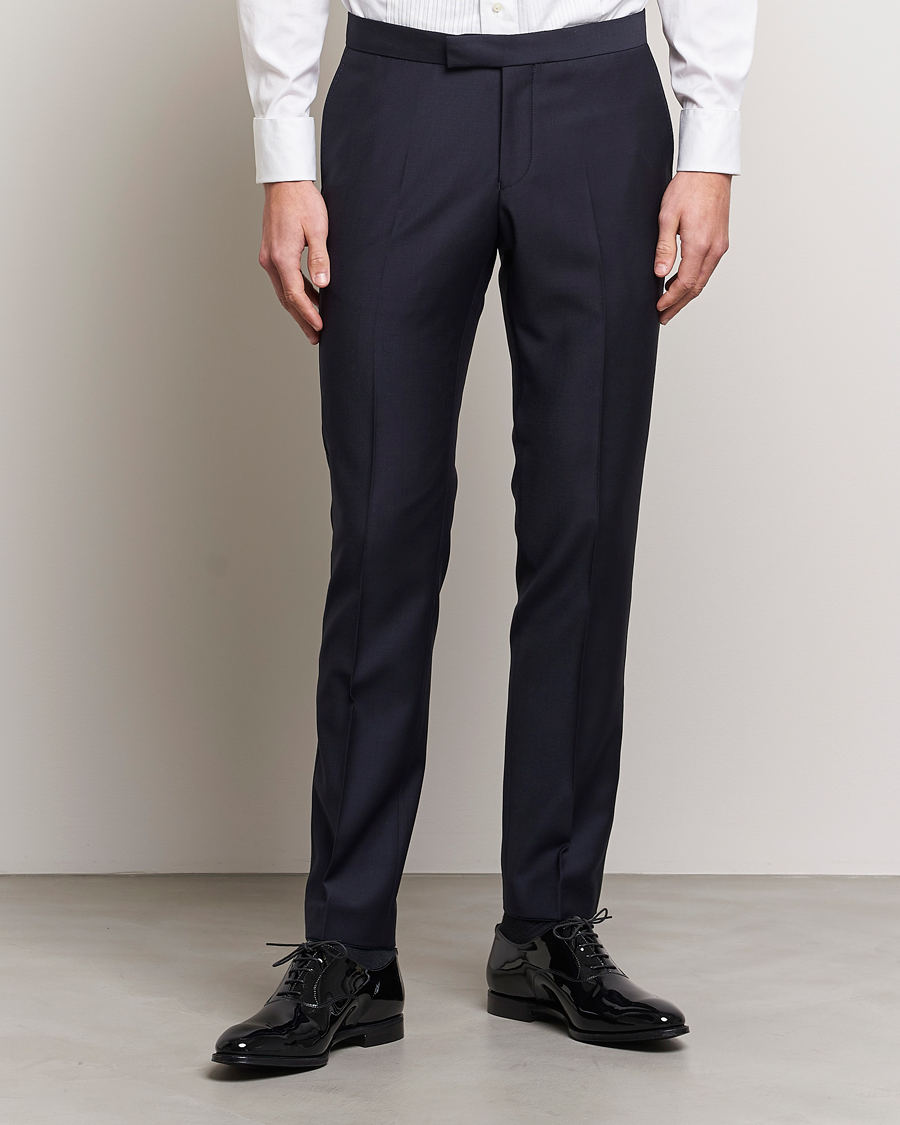 Herre | Smokingbukser | Oscar Jacobson | Duke Wool Trousers Navy