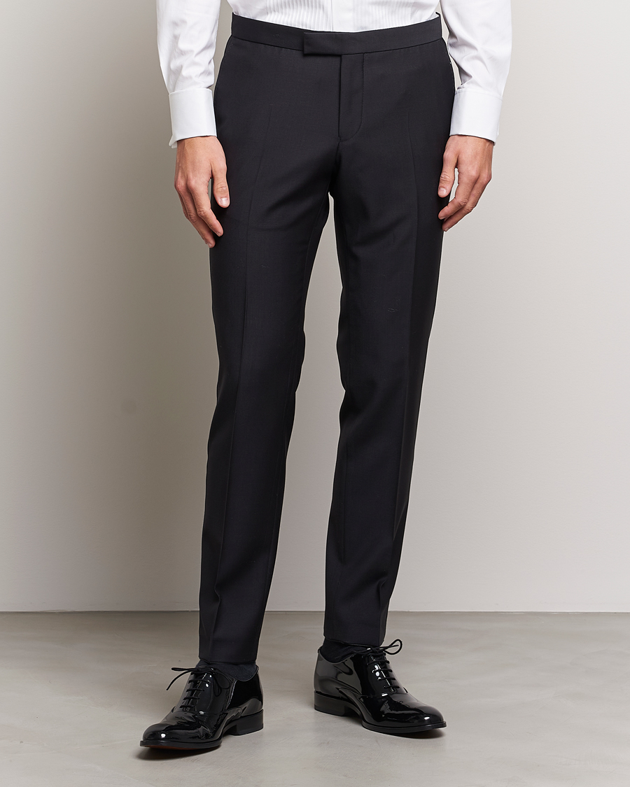 Herre | Smokingbukser | Oscar Jacobson | Duke Wool Trousers Black