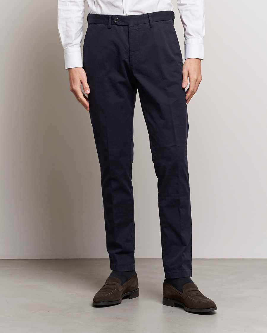 Herre | Business & Beyond | Oscar Jacobson | Danwick Cotton Trousers Navy