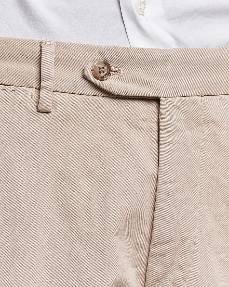 Herre | Bukser | Oscar Jacobson | Danwick Cotton Trousers Beige