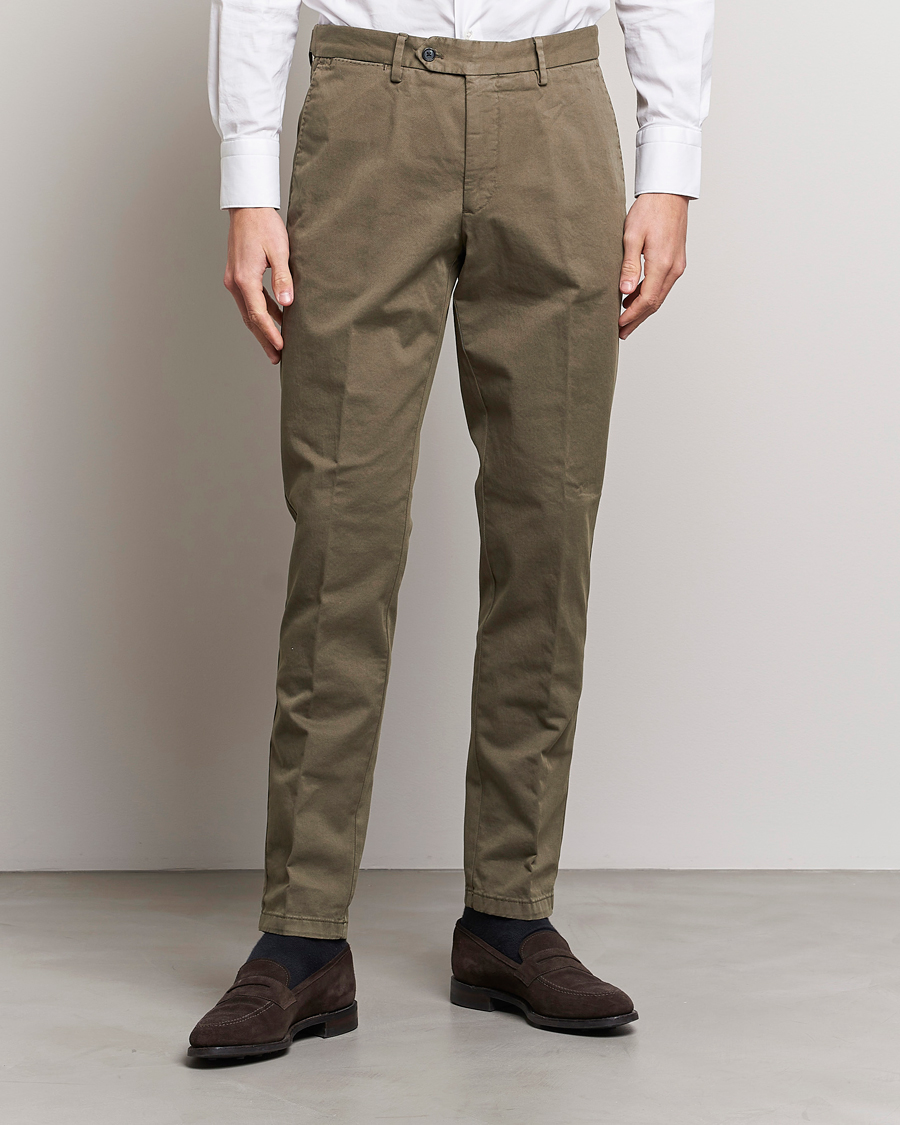 Herre | Oscar Jacobson | Oscar Jacobson | Danwick Cotton Trousers Olive