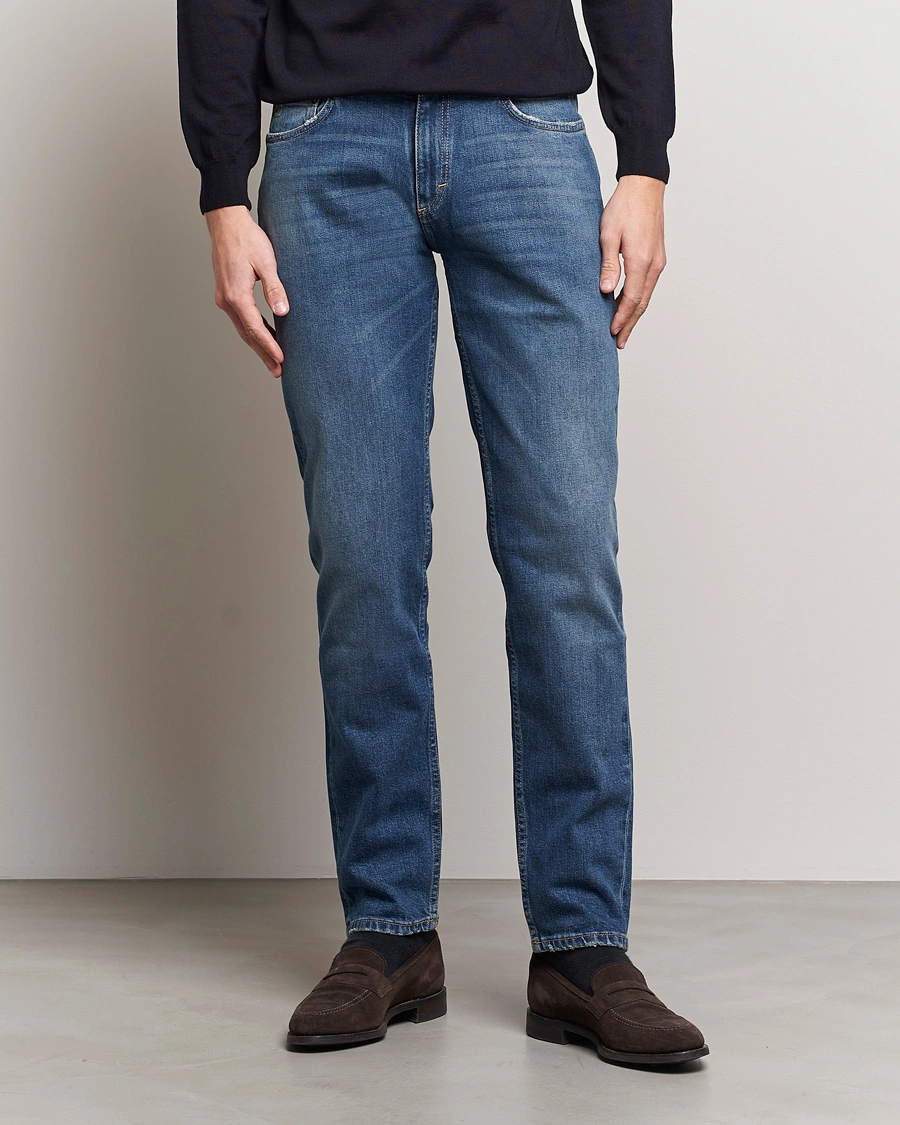 Herre | Slim fit | Oscar Jacobson | Albert Cotton Stretch Jeans Vintage Wash