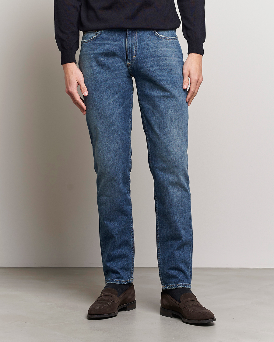 Herre | Oscar Jacobson | Oscar Jacobson | Albert Cotton Stretch Jeans Vintage Wash