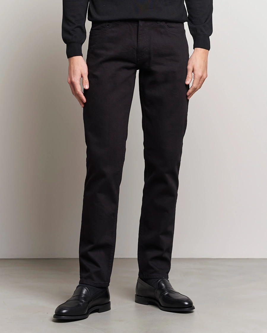 Herre | Svarte jeans | Oscar Jacobson | Albert Cotton Stretch Jeans Black