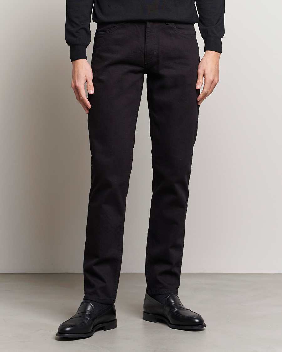 Herre | Avdelinger | Oscar Jacobson | Albert Cotton Stretch Jeans Black