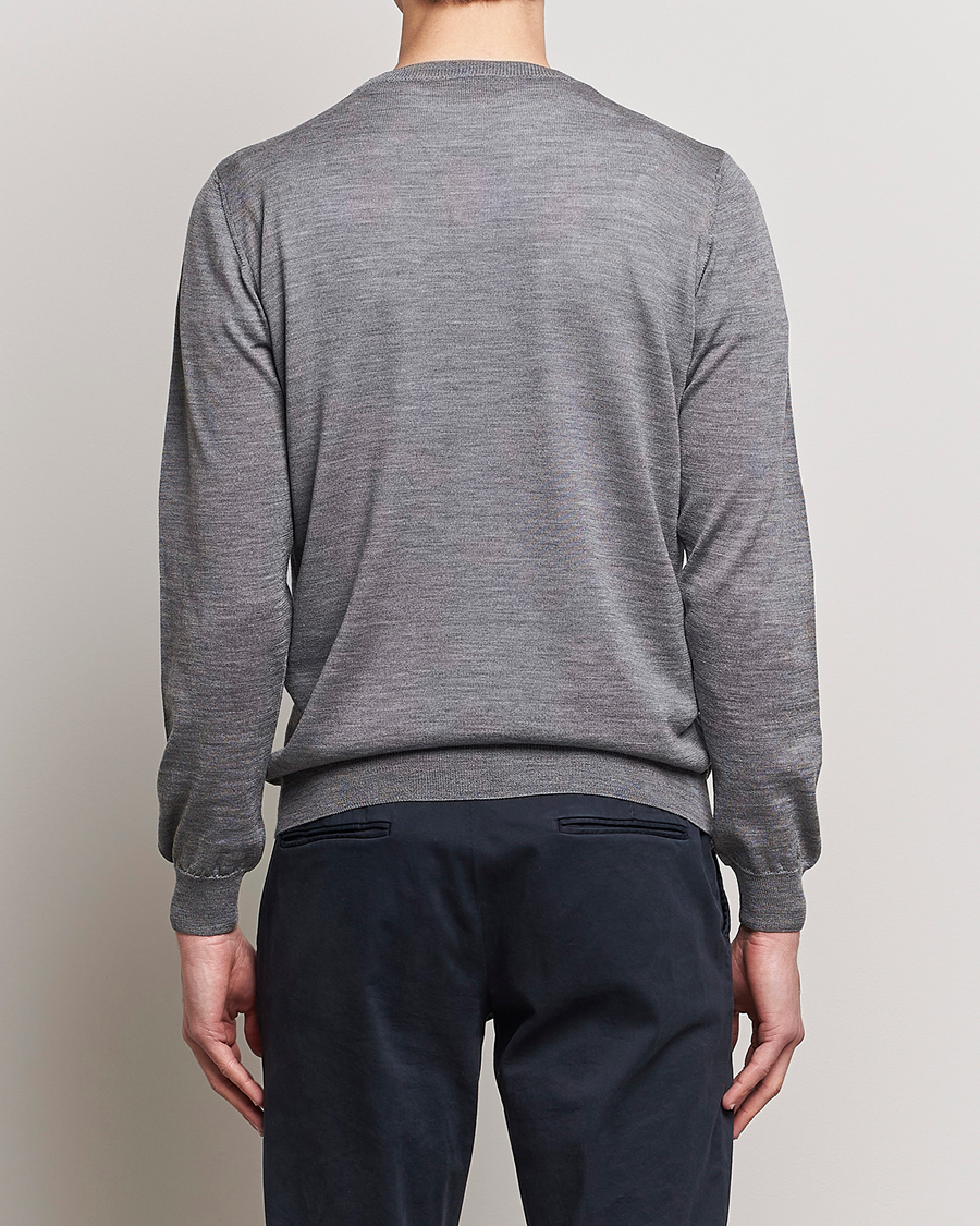Herre | Gensere | Oscar Jacobson | Custer Merino Wool Roundneck Grey