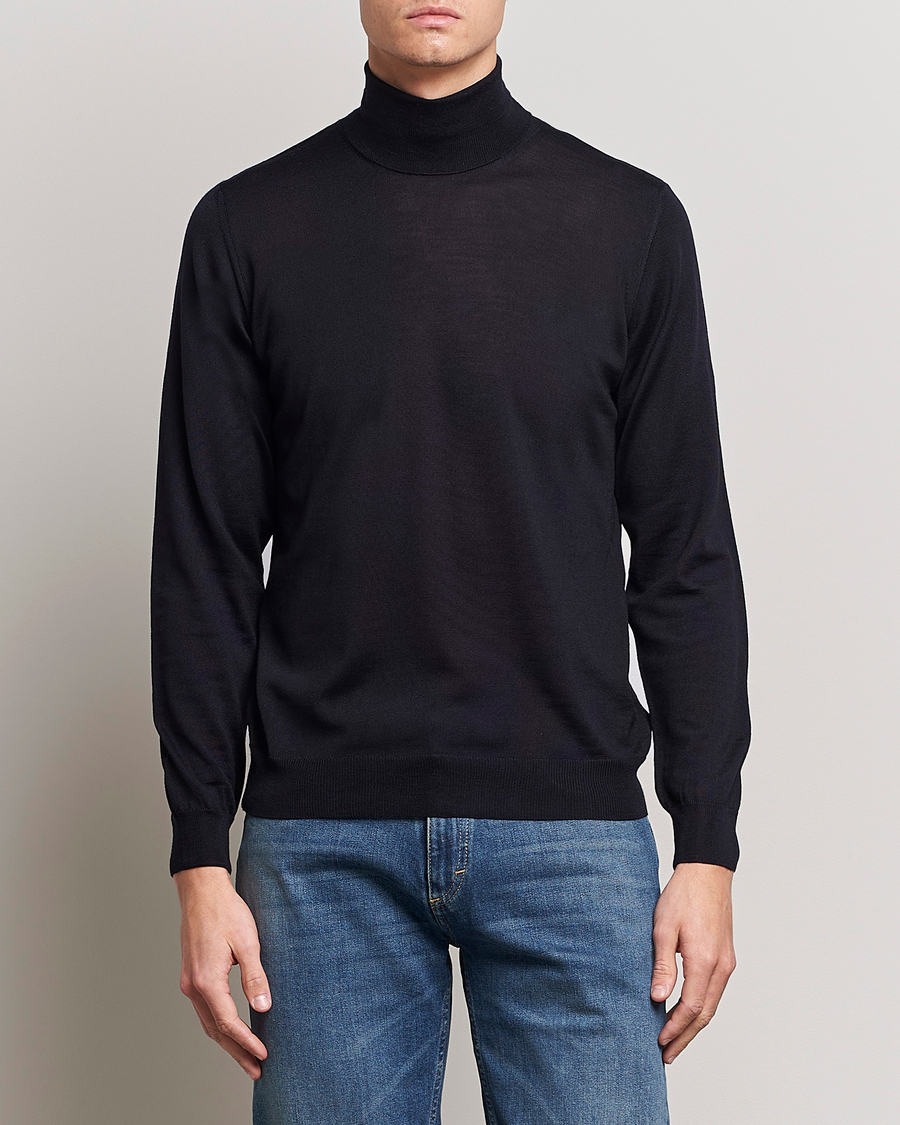 Herre |  | Oscar Jacobson | Cole Merino Wool Rollneck Navy