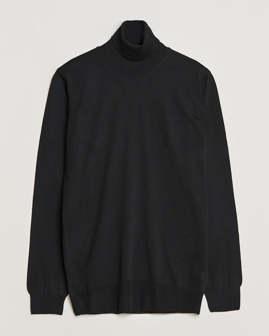 Herre | Gensere | Oscar Jacobson | Cole Merino Wool Rollneck Black