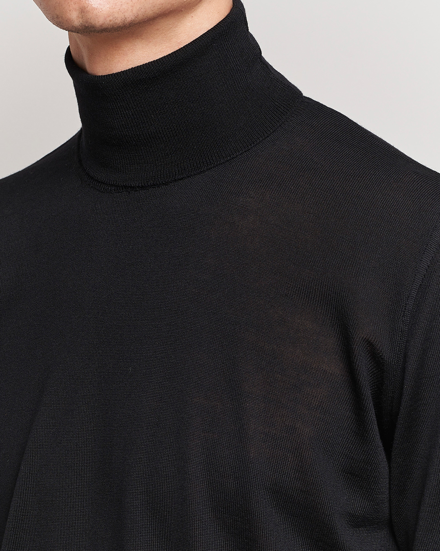 Herre | Gensere | Oscar Jacobson | Cole Merino Wool Rollneck Black