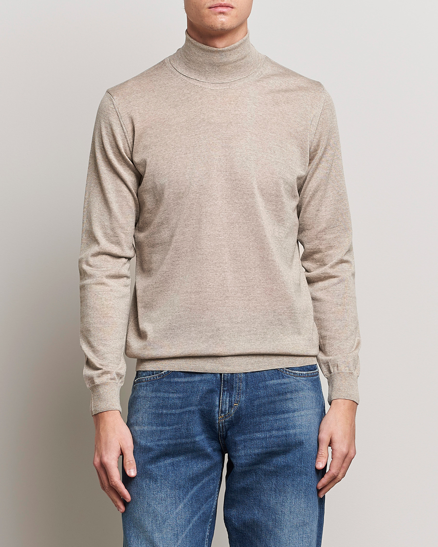 Herre | Pologensere | Oscar Jacobson | Cole Merino Wool Rollneck Beige