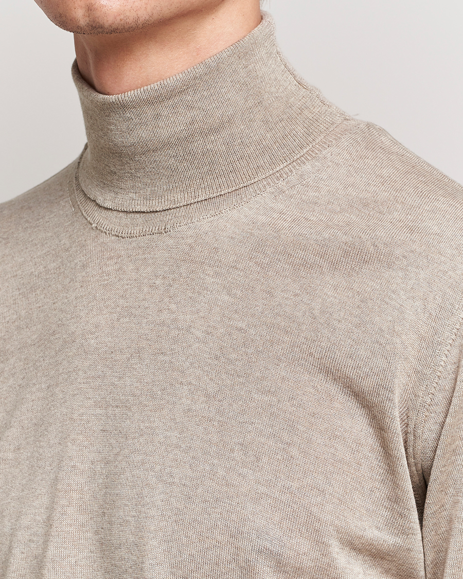 Herre | Gensere | Oscar Jacobson | Cole Merino Wool Rollneck Beige