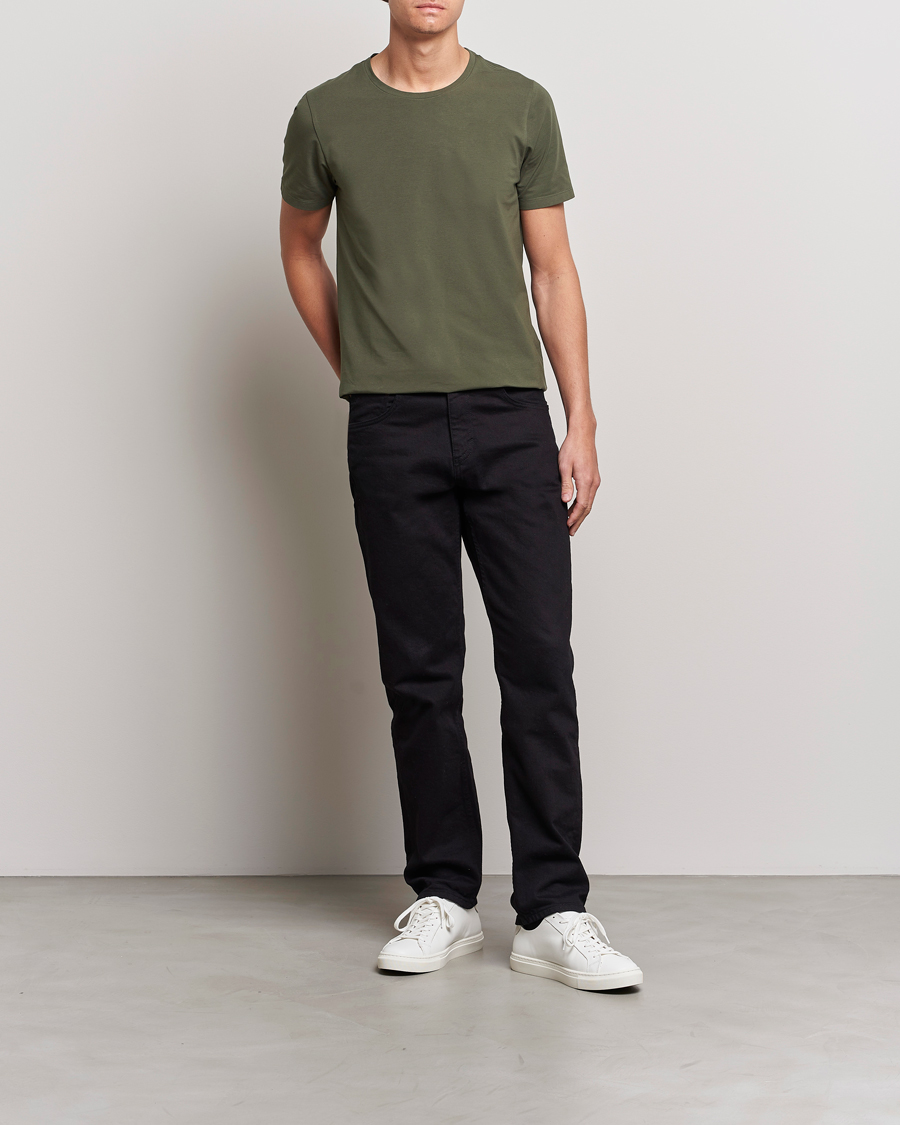 Herre | T-Shirts | Oscar Jacobson | Kyran Cotton T-shirt S-S Green
