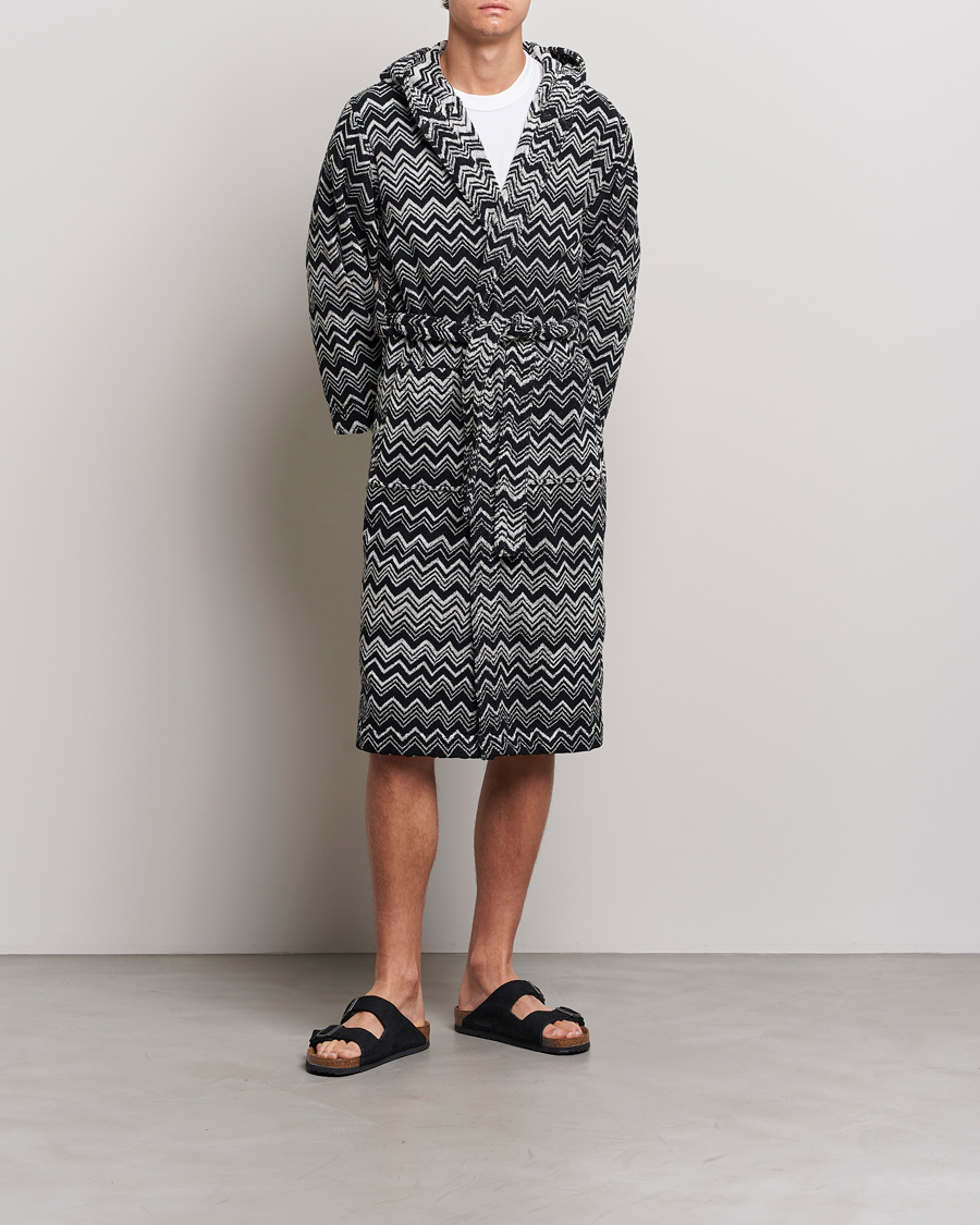 Herre | Pyjamaser og badekåper | Missoni Home | Keith Bathrobe Grey/Black