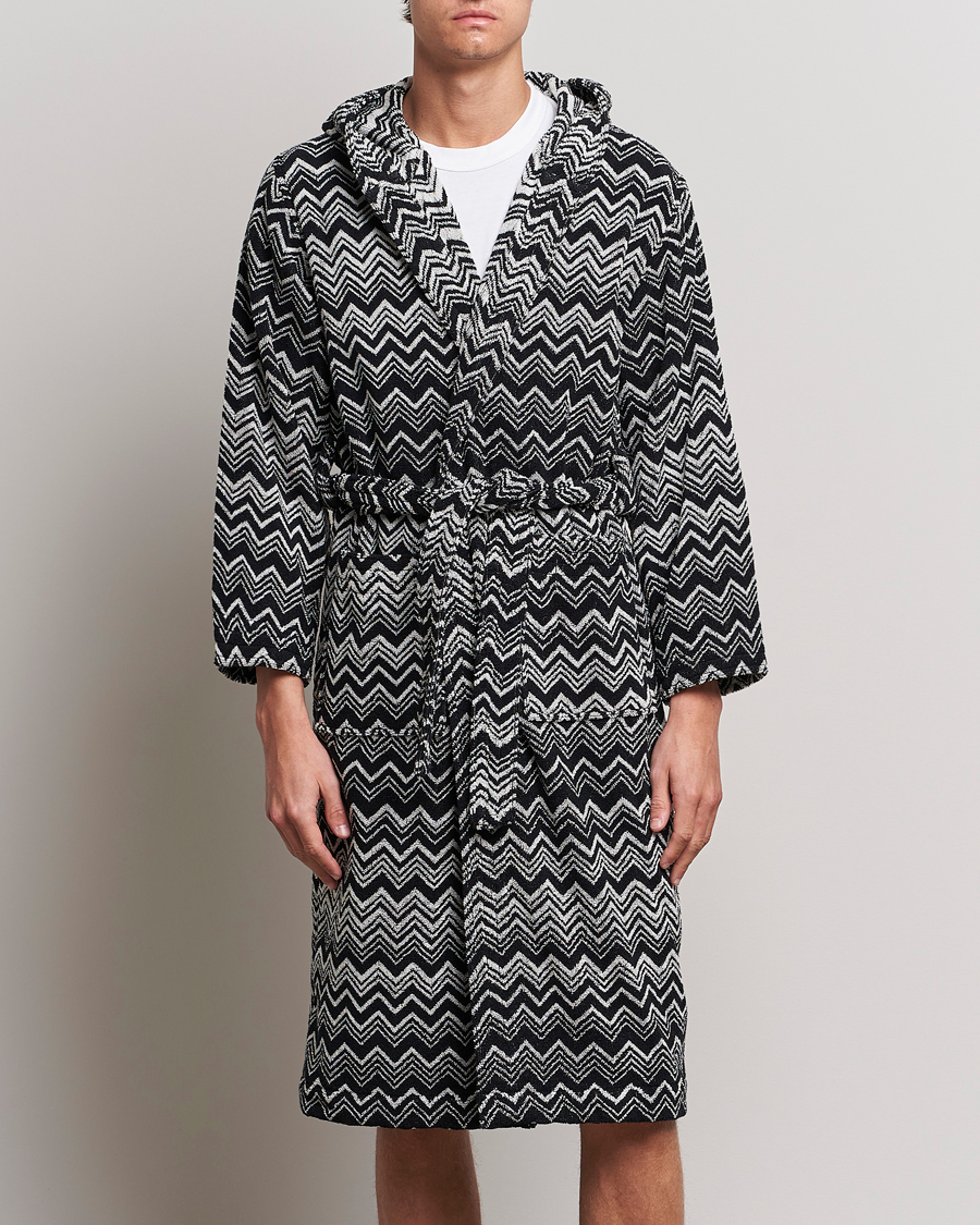 Herre | Pyjamaser og badekåper | Missoni Home | Keith Bathrobe Grey/Black