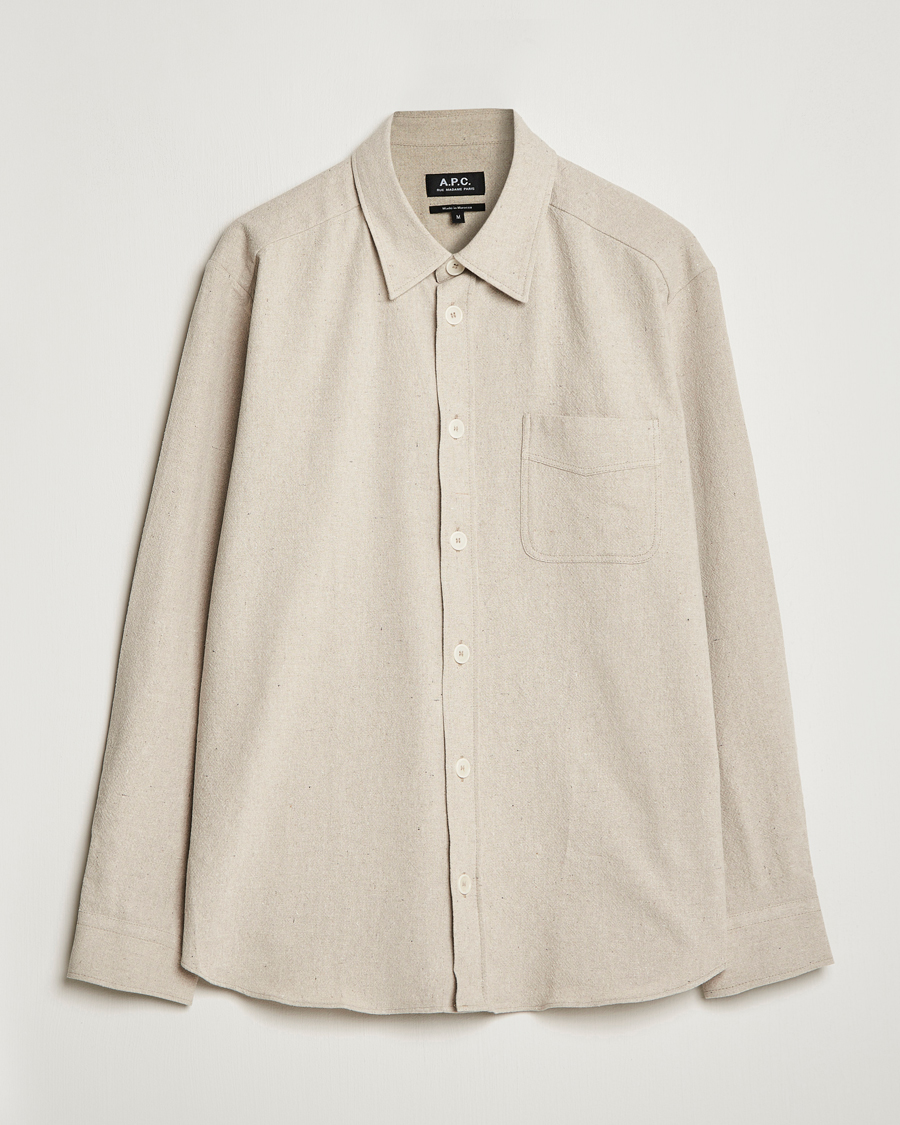Herre | Skjorter | A.P.C. | Aston Overshirt Light Beige