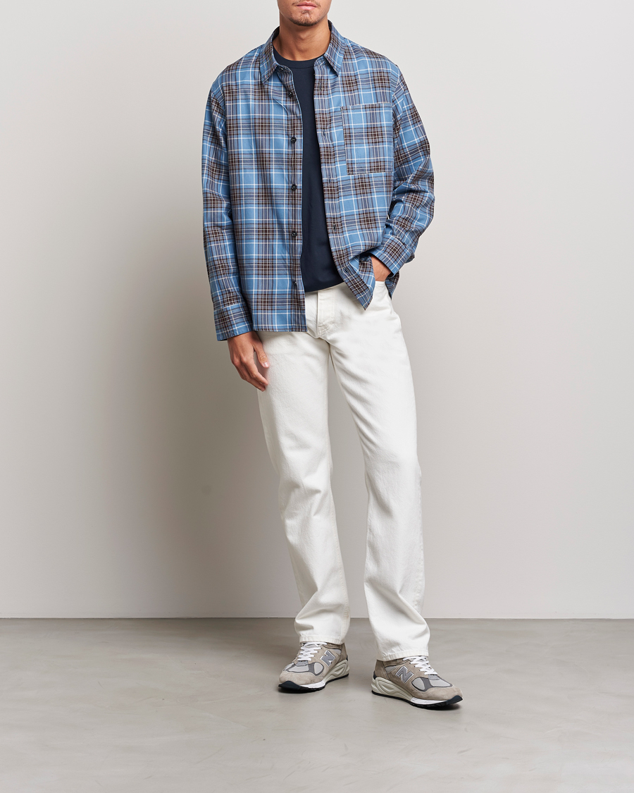 Herre | Skjorter | A.P.C. | Graham Checked Overshirt Clear Blue