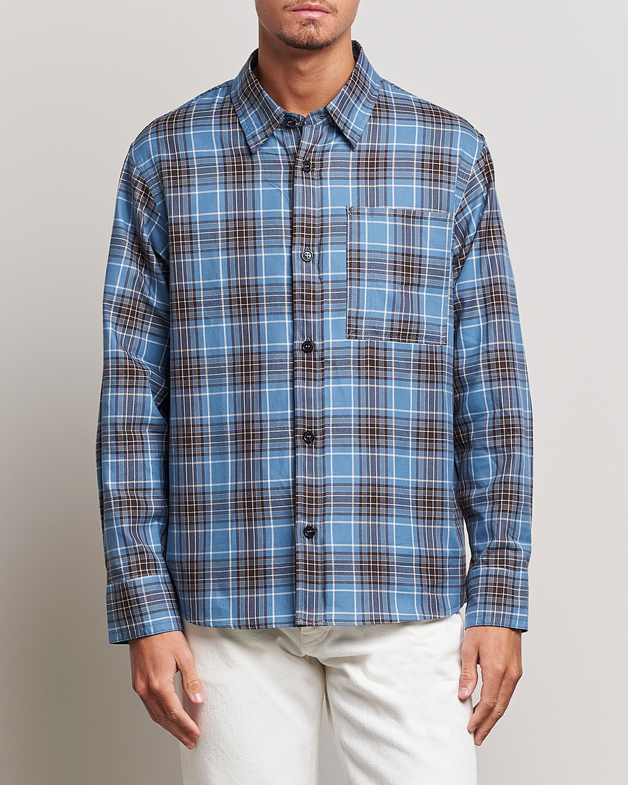 Herre |  | A.P.C. | Graham Checked Overshirt Clear Blue