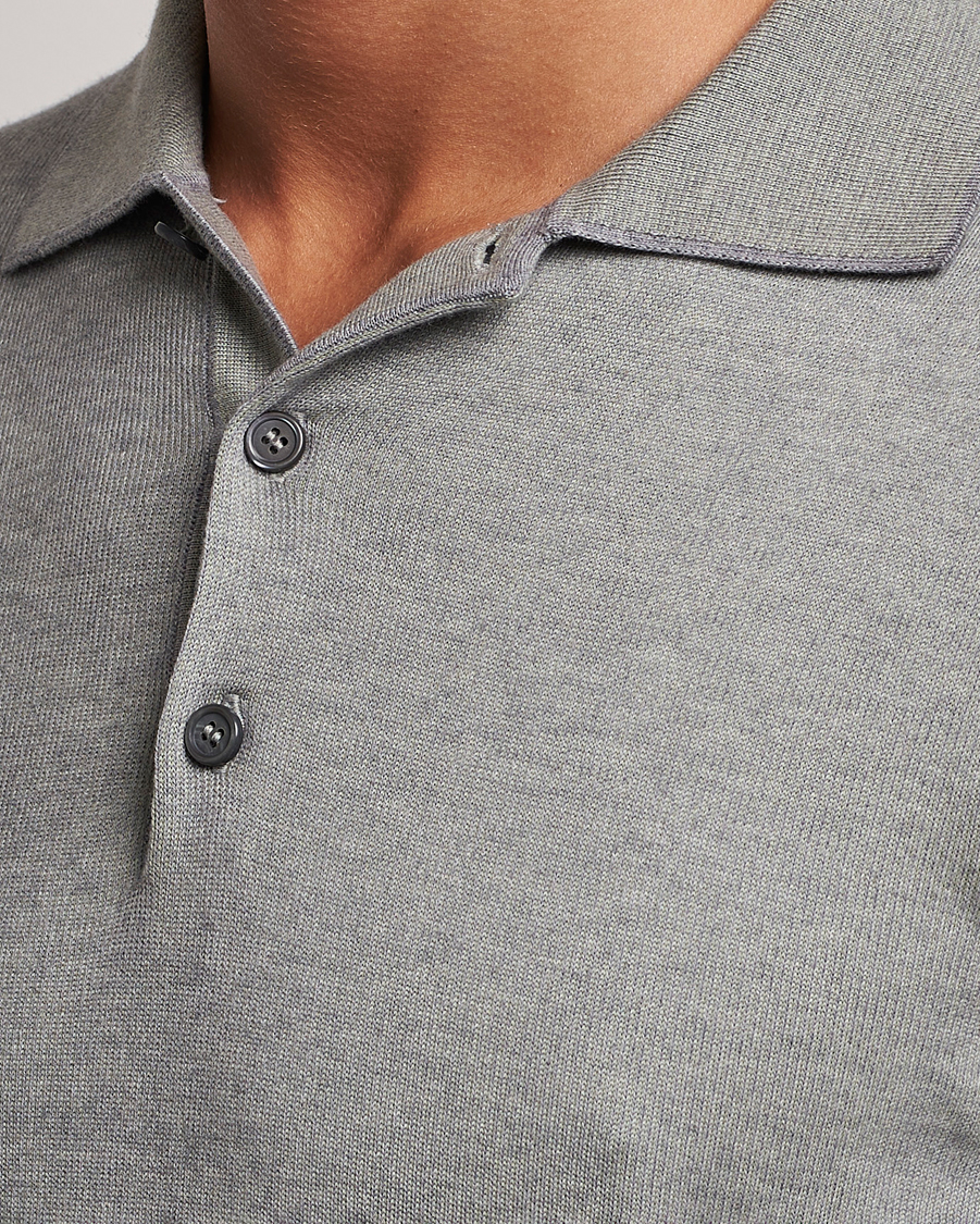 Herre | Gensere | Brioni | Cashmere Blend Long Sleeve Polo Sage