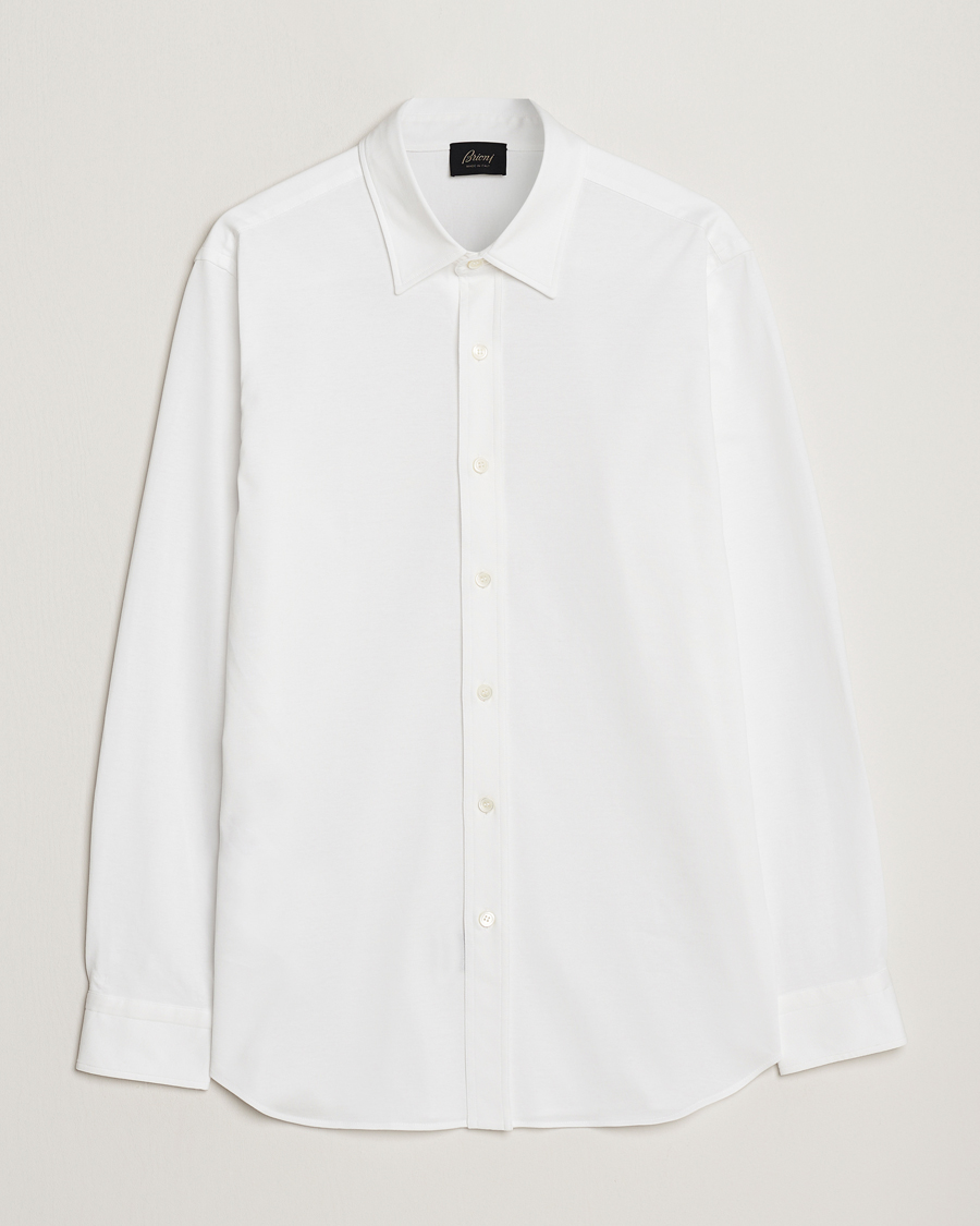 Herre | Pikéskjorter | Brioni | Soft Cotton Jersey Shirt White