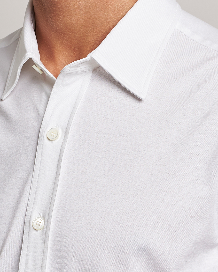 Herre | Skjorter | Brioni | Soft Cotton Jersey Shirt White