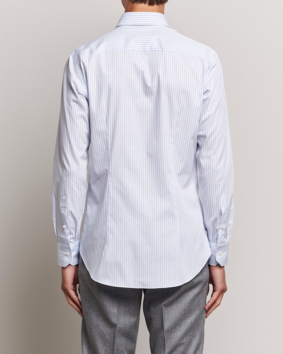 Herre | Skjorter | Brioni | Slim Fit Striped Dress Shirt Light Blue