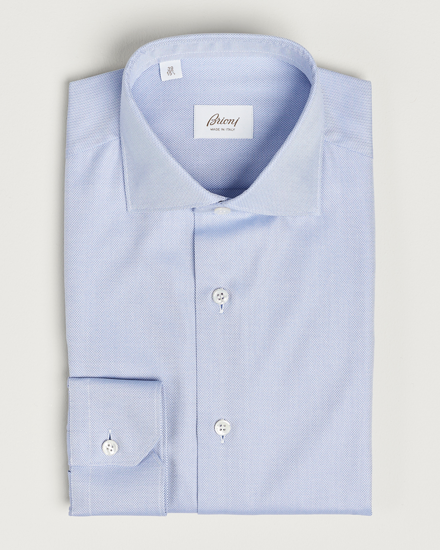 Herre | Skjorter | Brioni | Slim Fit Royal Oxford Dress Shirt Light Blue