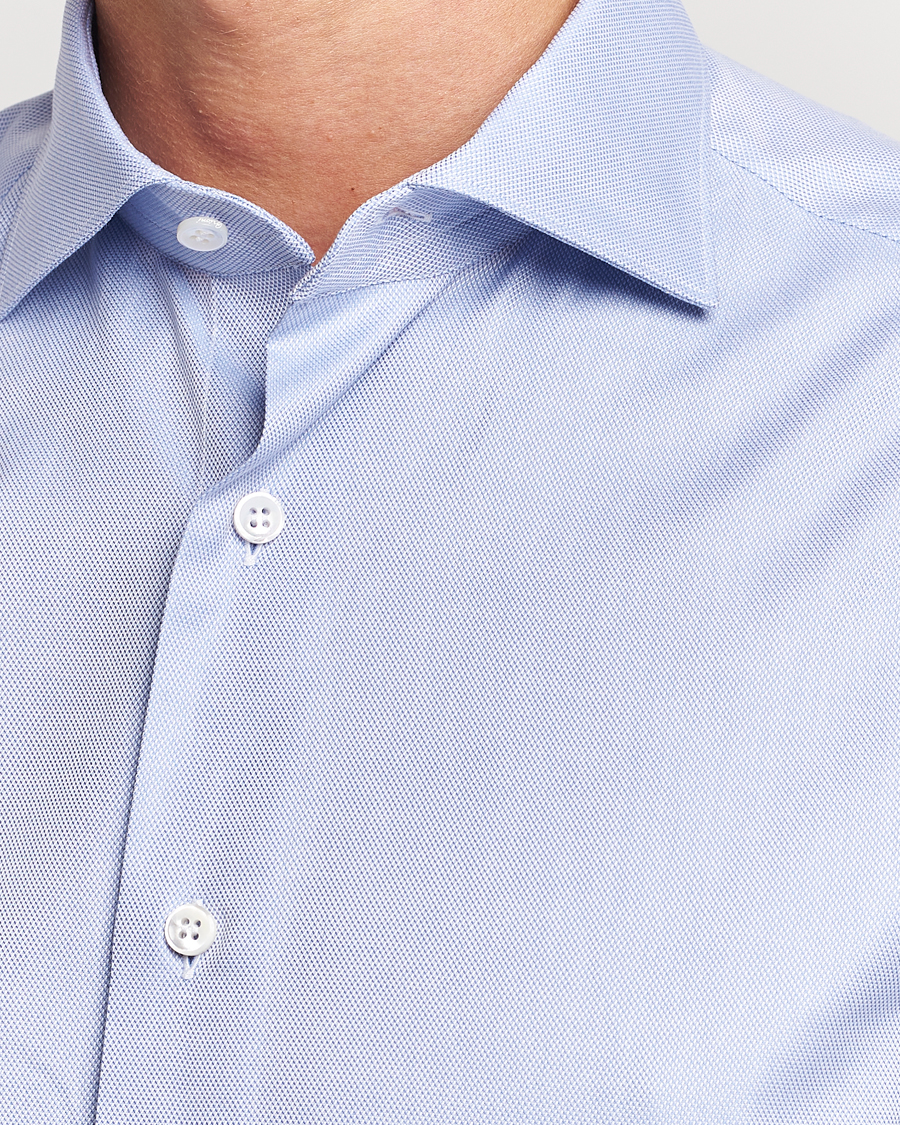 Herre | Skjorter | Brioni | Slim Fit Royal Oxford Dress Shirt Light Blue
