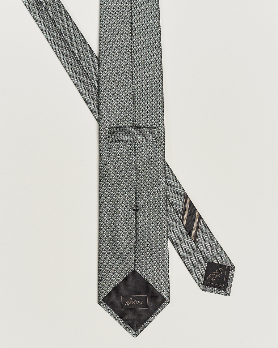 Herre | Brioni Jacquard Silk Tie Sage | Brioni | Jacquard Silk Tie Sage