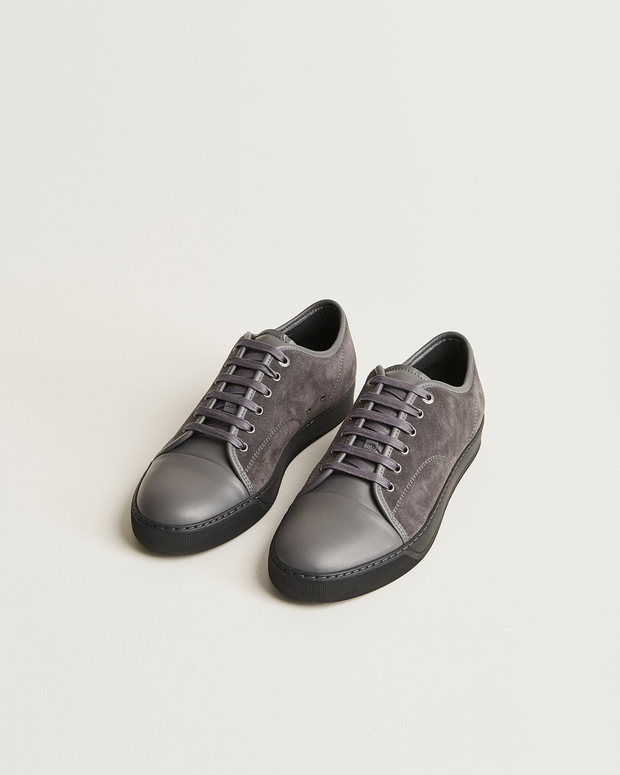 Herre | Sneakers med lavt skaft | Lanvin | Nappa Cap Toe Sneaker Dark Grey