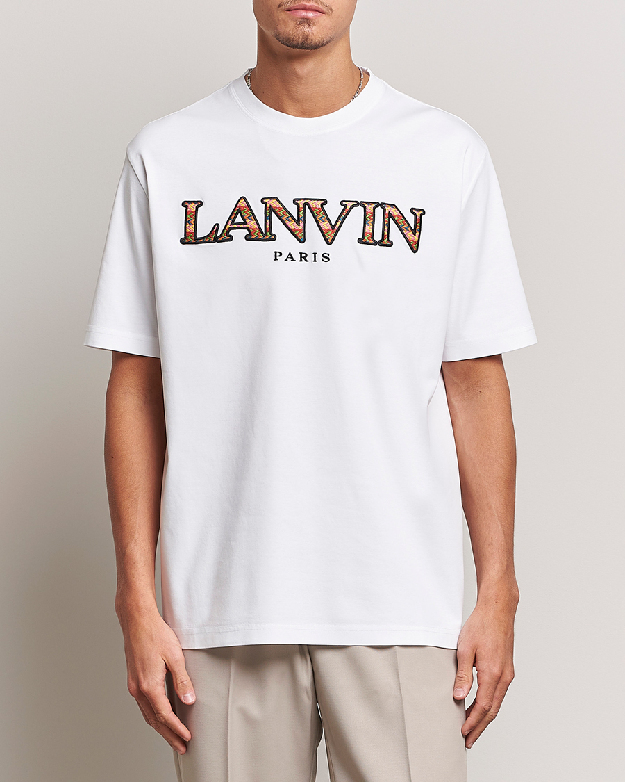 Herre |  | Lanvin | Curb Logo T-Shirt Optic White