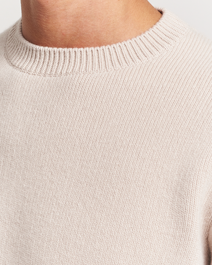 Herre | Gensere | Lanvin | Cashmere Blend Crew Neck Sweater Light Beige