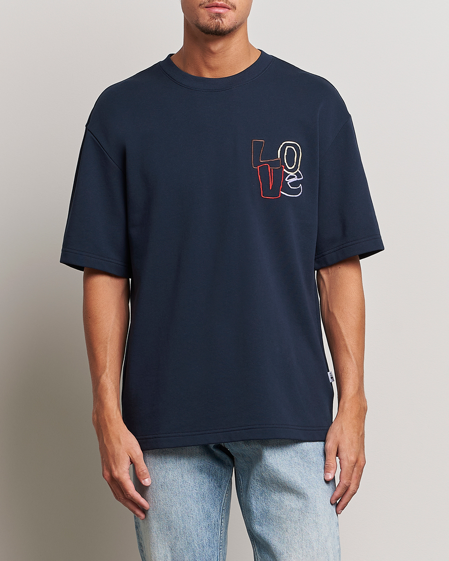 Herre | T-Shirts | NN07 | Alan Heavy T-Shirt Navy