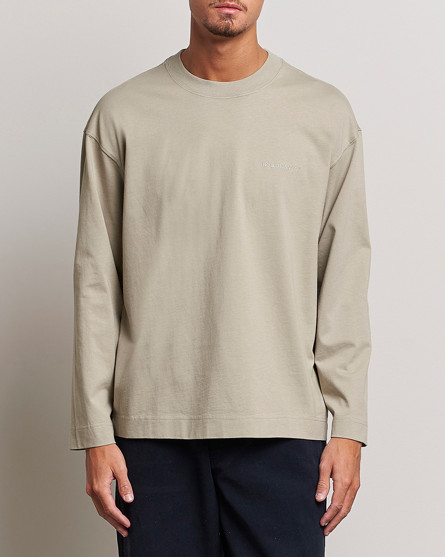Herre | Langermede t-shirts | NN07 | Benja Pima Cotton Long Sleeve T-Shirt London Fog