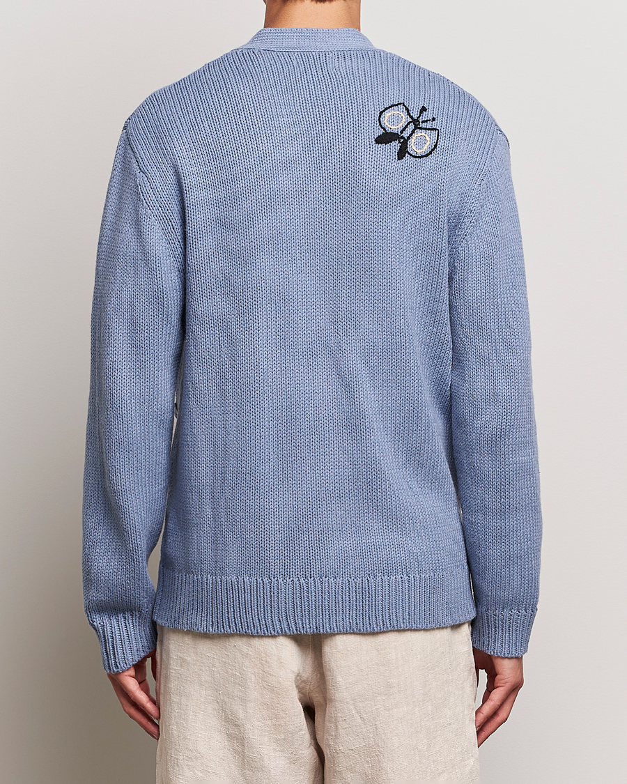 Herre | Gensere | NN07 | Milton Knitted Cardigan Ashley Blue Mel
