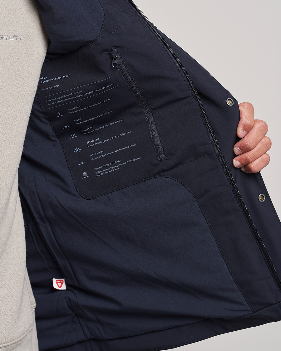 Herre | Jakker | NN07 | Greg Primaloft Hooded Jacket Navy