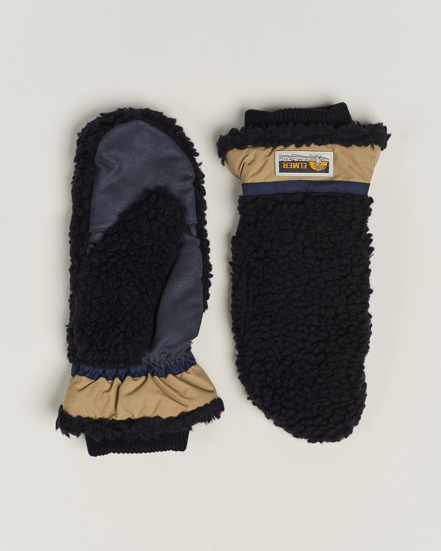 Herre | Elmer by Swany Miyo Wool Teddy Mittens Black | Elmer by Swany | Miyo Wool Teddy Mittens Black