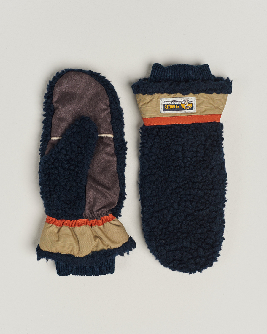 Herre | Elmer by Swany Miyo Wool Teddy Mittens Navy | Elmer by Swany | Miyo Wool Teddy Mittens Navy
