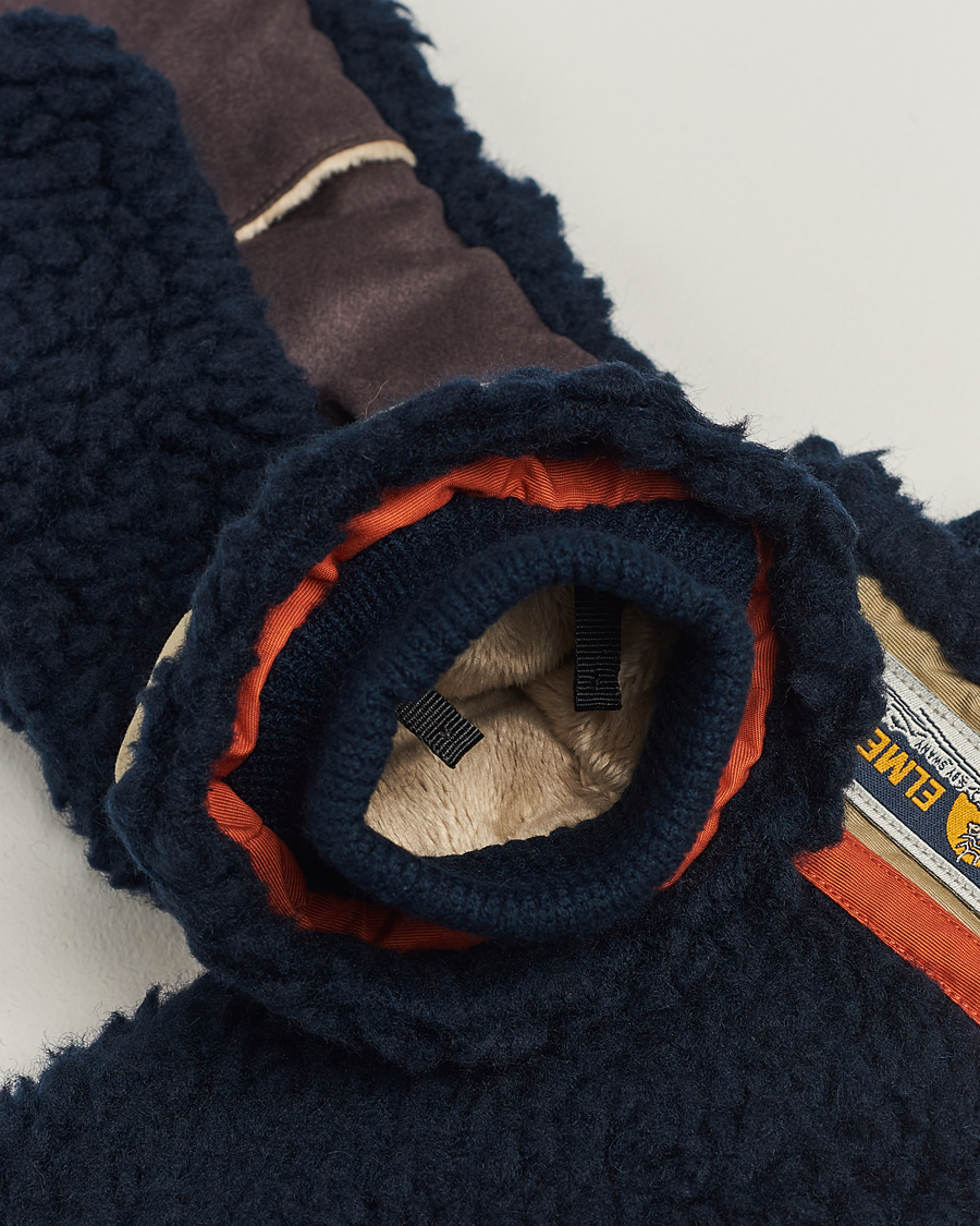 Men | Gloves | Elmer by Swany | Miyo Wool Teddy Mittens Navy