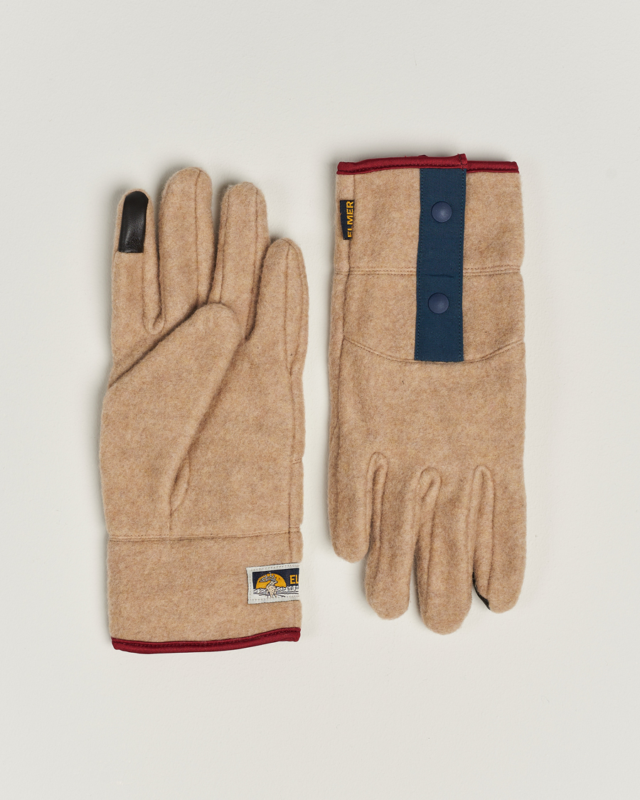 Herre |  | Elmer by Swany | Recycled Wool Fleece Gloves Camel