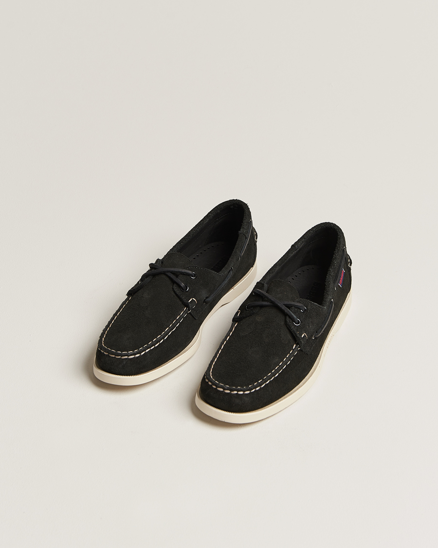 Herre | Sko i mokka | Sebago | Docksides Suede Boat Shoe Black