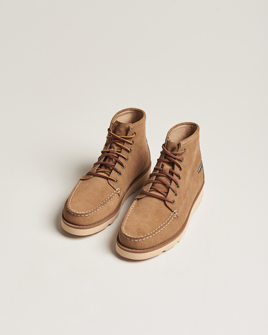 Herre | Sko i mokka | Sebago | Tala Oiled Suede Mid Boot Beige Camel