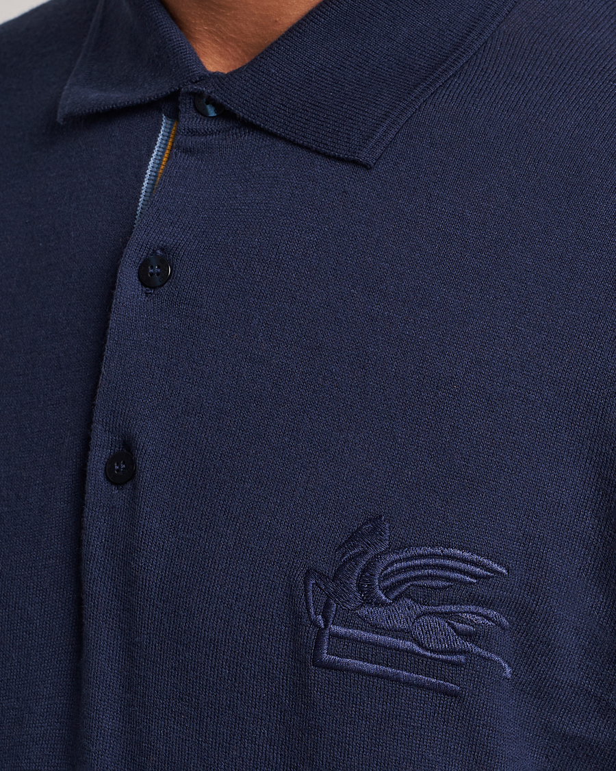 Herre | Pikéer | Etro | Cotton/Cashmere Polo Navy